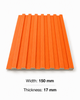 Orange WPC Grille Wall Panel Waterproof Interior Decorative Wall Cladding
