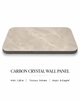 Premium Carbon Crystal Wall Panel with warm beige marble finish, waterproof decorative panel for home, hotel and commercial interiors