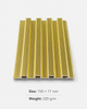 Gold Metallic WPC Grille Panel 150×17mm decorative fluted wall panel with lightweight 520g/m design