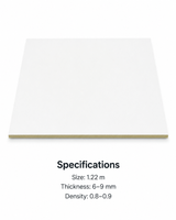 White anti-collision plate wall protection panel, 1.22 m size, 6–9 mm thickness, impact-resistant decorative board