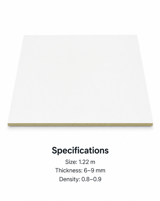 White anti-collision plate wall protection panel, 1.22 m size, 6–9 mm thickness, impact-resistant decorative board