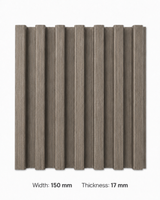 Gray Grille Wall Panel Decorative Interior Fluted Wall Panel 150x17mm
