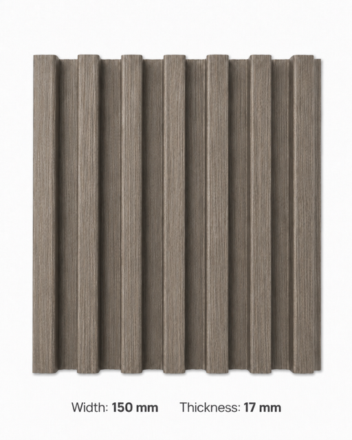 Gray Grille Wall Panel Decorative Interior Fluted Wall Panel 150x17mm